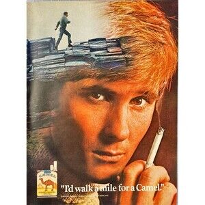 Camel Cigarette "I'd Walk a Mile for a Camel" Playboy Vintage Print Ad